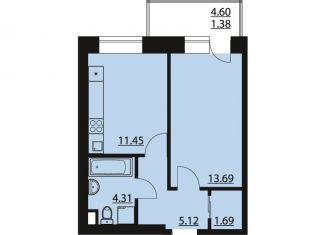 Продажа 1-ком. квартиры, 37.6 м2, Воронежская область