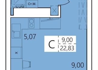 Продам 1-ком. квартиру, 22.8 м2, Республика Башкортостан, улица Пожарского, 40