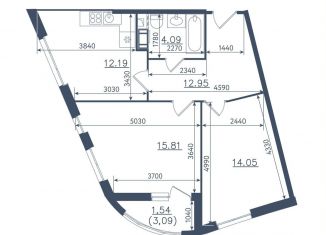 Продается 2-комнатная квартира, 60.6 м2, Сестрорецк, ЖК Светлый Мир Внутри