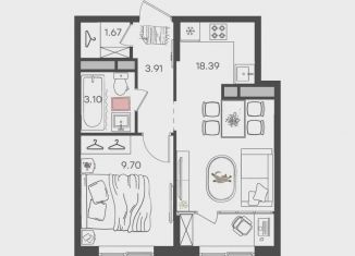 Продается двухкомнатная квартира, 36.8 м2, Ульяновск, Засвияжский район