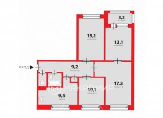 Продажа 4-ком. квартиры, 77.4 м2, Санкт-Петербург, Купчинская улица, 19к2, Фрунзенский район