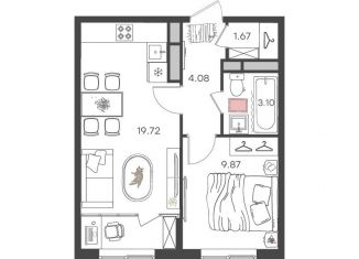 Продам 2-комнатную квартиру, 38.4 м2, Ульяновск, Засвияжский район