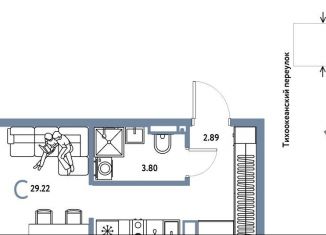 Продается квартира студия, 29.2 м2, Тюмень, Центральный округ