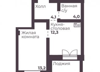 Продаю 1-ком. квартиру, 33.6 м2, Челябинск, Тракторозаводский район