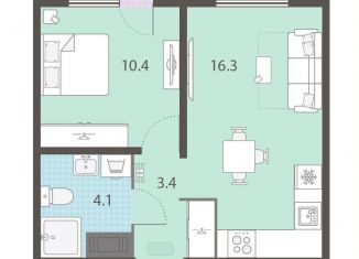 Продажа однокомнатной квартиры, 35 м2, Екатеринбург, Кировский район