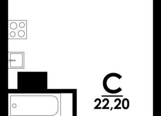 Продается квартира студия, 22.2 м2, Нижний Новгород, метро Парк Культуры, Коломенская улица, 8к4