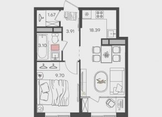 Продам 2-комнатную квартиру, 36.8 м2, Ульяновск, Засвияжский район