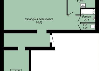 Квартира на продажу свободная планировка, 95.7 м2, Ивановская область