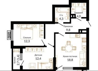 Продажа 2-ком. квартиры, 65 м2, Краснодарский край, улица Даниила Смоляна, 71к1