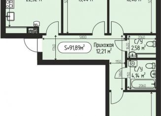 Продаю 3-ком. квартиру, 91.9 м2, Московская область, бульвар Радости, 20