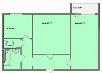 Сдам в аренду двухкомнатную квартиру, 45 м2, Комсомольск-на-Амуре, улица Сусанина, 57/3