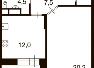 Продажа 1-комнатной квартиры, 46.3 м2, Москва, улица Семёна Гордого, 3