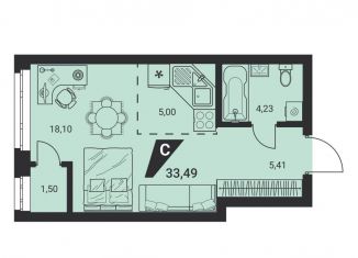 Квартира на продажу студия, 33.5 м2, Екатеринбург, метро Ботаническая, Монтёрская улица, 8