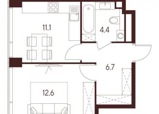 Продается 1-ком. квартира, 34.8 м2, Москва, станция Зорге