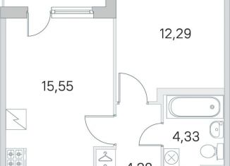 Продается 1-ком. квартира, 38.5 м2, посёлок Шушары