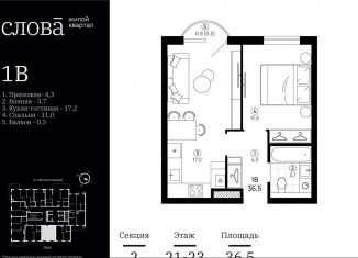 Продается 1-комнатная квартира, 36.5 м2, Астраханская область, Туркестанская улица