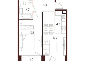 Продаю двухкомнатную квартиру, 47.9 м2, Москва, станция Зорге