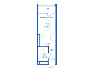 Продается квартира студия, 21 м2, Республика Башкортостан, Новоуфимская улица, 13