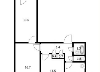 Продам 3-ком. квартиру, 59.8 м2, Новосибирск, Железнодорожная улица, 2, метро Площадь Гарина-Михайловского