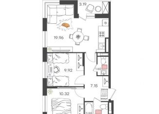 Продажа 3-комнатной квартиры, 54.4 м2, Ульяновская область, улица Александра Невского, 4Ак1