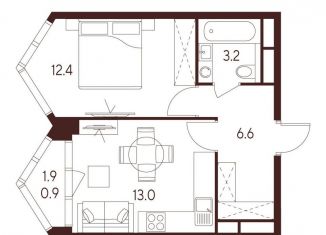 Продается 1-ком. квартира, 35.2 м2, Москва, станция Зорге