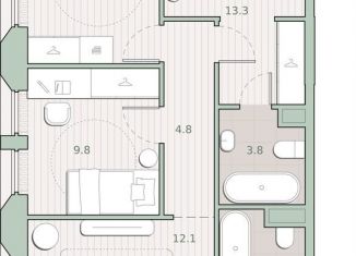 Продам трехкомнатную квартиру, 71.3 м2, Москва, метро Озёрная