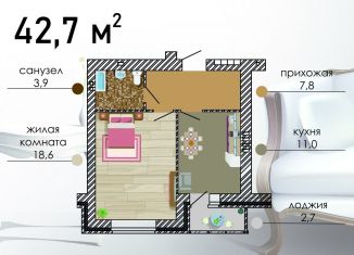 Продам 2-ком. квартиру, 42.7 м2, Воронеж, Советский район, Путиловская улица, 19/1