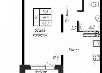 Продаю 1-ком. квартиру, 41.3 м2, Ленинградская область