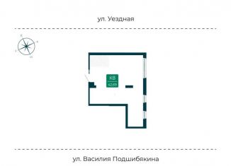 Помещение свободного назначения на продажу, 42.69 м2, Тюмень, улица Василия Подшибякина, 9, Калининский округ