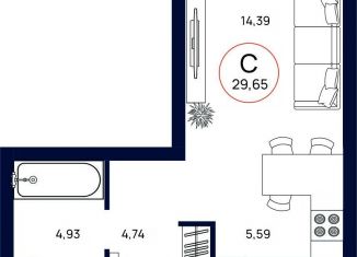 Продам квартиру студию, 29.7 м2, Тюменская область