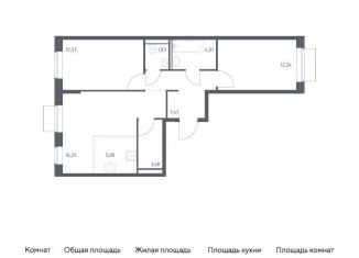 Продаю 2-комнатную квартиру, 63 м2, Москва, метро Кантемировская, жилой комплекс Квартал Домашний, 2