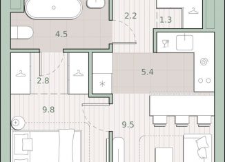 Продаю 1-ком. квартиру, 35.5 м2, Москва, метро Аминьевская