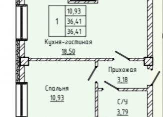 Однокомнатная квартира на продажу, 36.4 м2, Нальчик, проспект Ленина, 50, район Центр