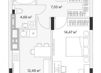 Продаю однокомнатную квартиру, 40.3 м2, поселок Малое Исаково