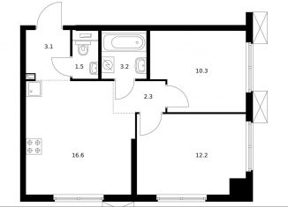 Продаю 2-ком. квартиру, 49.2 м2, Москва, станция Дегунино