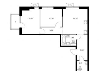 Продажа 2-комнатной квартиры, 58.2 м2, Приморский край, жилой комплекс Босфорский Парк, 8