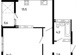 Продается 1-комнатная квартира, 45.3 м2, Симферополь, улица Трубаченко, 21