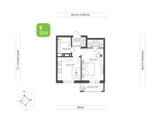 Продам 1-комнатную квартиру, 37.9 м2, Владивосток, Первомайский район, Сочинская улица, 12