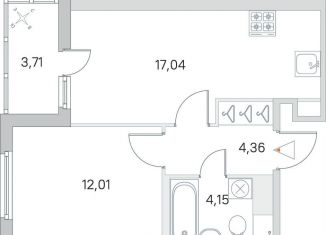 Продажа 1-комнатной квартиры, 39.4 м2, городской посёлок Янино-1, ЖК Ясно-Янино