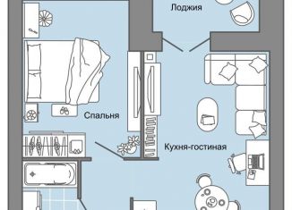 Продам двухкомнатную квартиру, 45 м2, село Первомайский, ЖК Знак, улица Строителя Николая Шишкина, 11/4