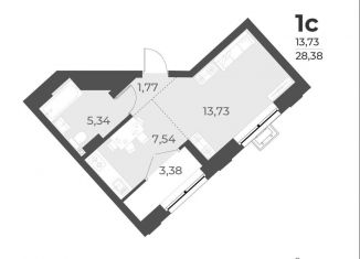 Продаю 1-ком. квартиру, 28.4 м2, Новосибирск, метро Заельцовская, улица Лобачевского, 51/1