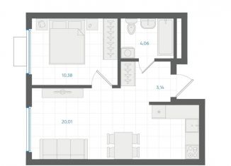 1-ком. квартира на продажу, 37.6 м2, Екатеринбург, Ленинский район