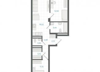 Продам 2-ком. квартиру, 60.7 м2, Екатеринбург, метро Чкаловская