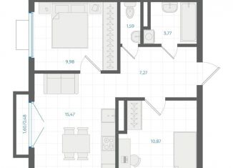 Продаю 2-комнатную квартиру, 49.4 м2, Екатеринбург