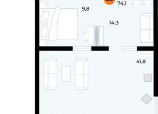 1-ком. квартира на продажу, 73.6 м2, Крым