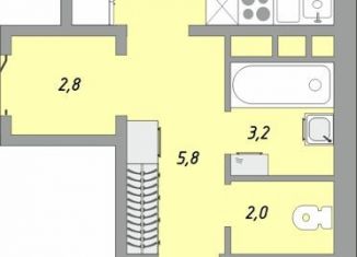 Продаю двухкомнатную квартиру, 51.8 м2, Оренбург, улица Юркина, 2