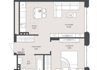 Продажа 1-комнатной квартиры, 42.7 м2, Новосибирск, Кедровая улица, с45к1, Заельцовский район