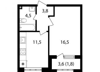 Продам однокомнатную квартиру, 38 м2, Москва, Михалковская улица, 48с8, ЖК Михалковский