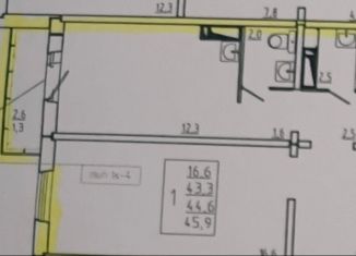 Продам 1-комнатную квартиру, 44.6 м2, Красноярский край, Вербная улица, 5