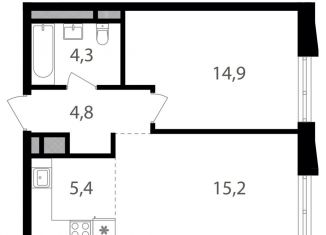 Продажа однокомнатной квартиры, 44.6 м2, Москва, район Соколиная Гора